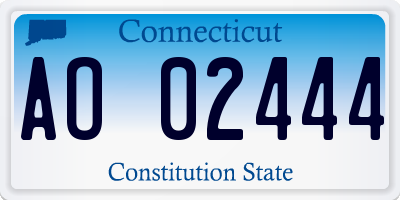 CT license plate AO02444
