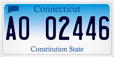CT license plate AO02446