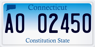 CT license plate AO02450