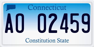 CT license plate AO02459