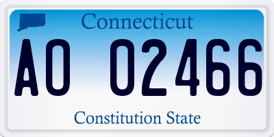 CT license plate AO02466