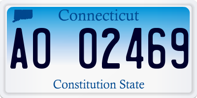 CT license plate AO02469