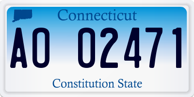 CT license plate AO02471