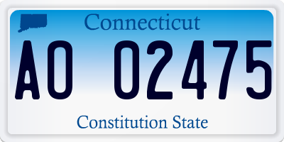CT license plate AO02475
