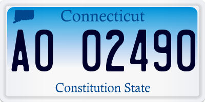 CT license plate AO02490