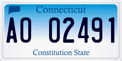 CT license plate AO02491