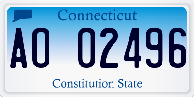 CT license plate AO02496
