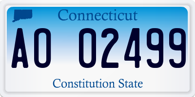 CT license plate AO02499