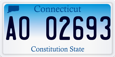 CT license plate AO02693