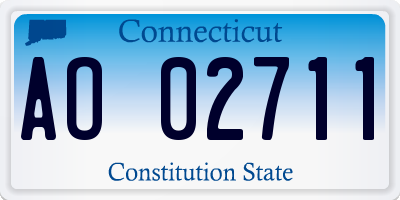 CT license plate AO02711
