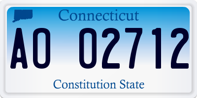 CT license plate AO02712