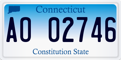 CT license plate AO02746