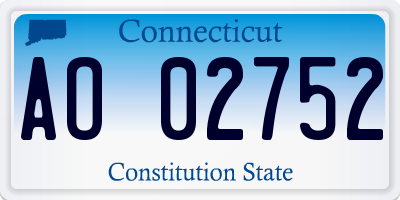 CT license plate AO02752
