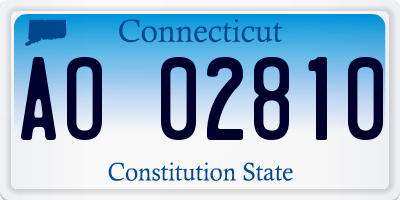 CT license plate AO02810