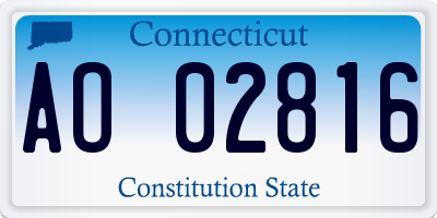 CT license plate AO02816