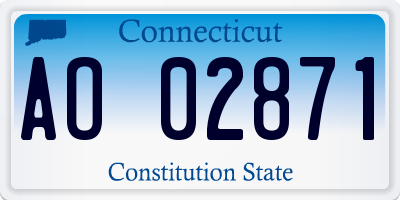 CT license plate AO02871