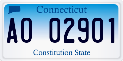 CT license plate AO02901