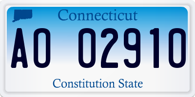 CT license plate AO02910
