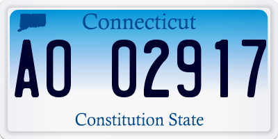 CT license plate AO02917