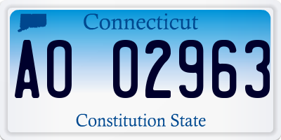 CT license plate AO02963