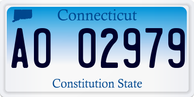 CT license plate AO02979