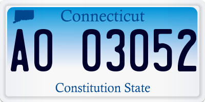 CT license plate AO03052