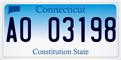 CT license plate AO03198