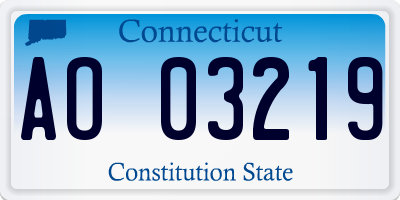 CT license plate AO03219