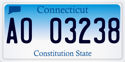 CT license plate AO03238