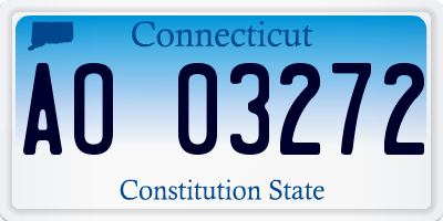CT license plate AO03272