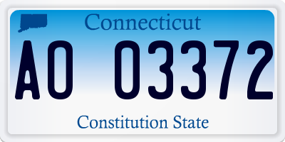 CT license plate AO03372