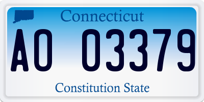 CT license plate AO03379