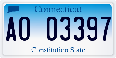 CT license plate AO03397