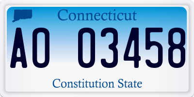CT license plate AO03458