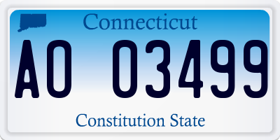 CT license plate AO03499