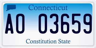 CT license plate AO03659