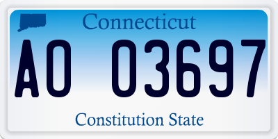 CT license plate AO03697