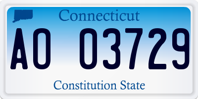 CT license plate AO03729