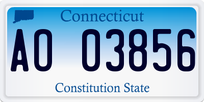 CT license plate AO03856