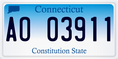 CT license plate AO03911