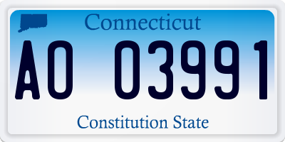 CT license plate AO03991