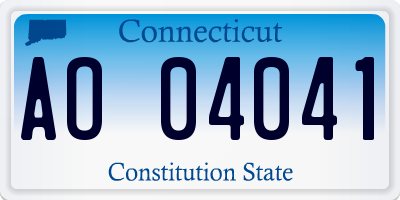 CT license plate AO04041