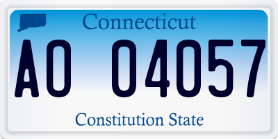 CT license plate AO04057