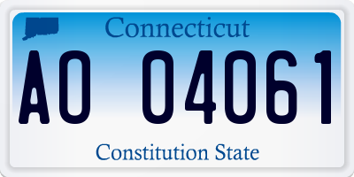 CT license plate AO04061