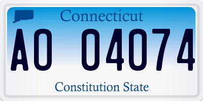 CT license plate AO04074
