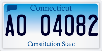 CT license plate AO04082