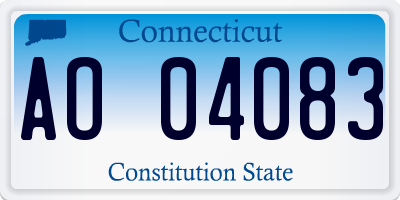 CT license plate AO04083