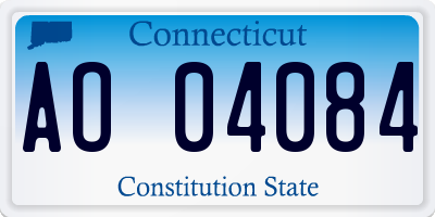 CT license plate AO04084