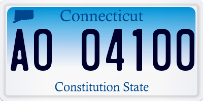 CT license plate AO04100