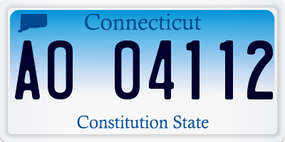 CT license plate AO04112